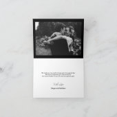 Schwarz-weiße Gold Foil WEDD Vielen Dank FOTO Dankeskarte (Innenseite)