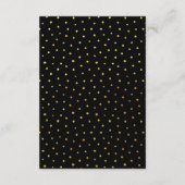 Schwarz-weiße Gold Script Minimal Hochzeitsempfehl Begleitkarte (Rückseite)