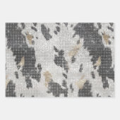 Schwarz-weiße Goldkühe Geschenkpapier Set (Vorderseite 3)