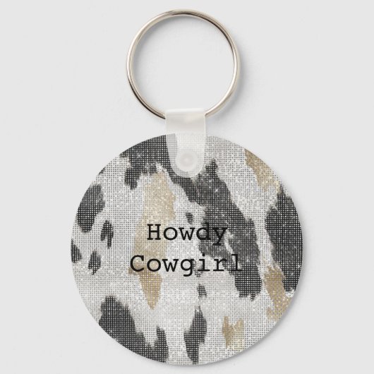 Schwarz-weiße Goldkühe Schlüsselanhänger (Vorderseite)