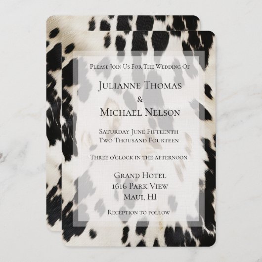 Schwarz-weiße Goldmedaille Südwestküste Einladung (Vorne/Hinten)