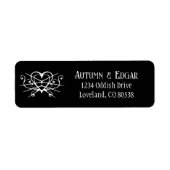 Schwarz-weiße gotische Hochzeit (Vorne)