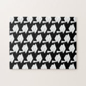 Schwarz-weiße Grad Cap frustrierend Puzzle (Horizontal)