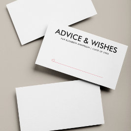 Schwarz-weiße Graduate Student Graduation Party Hinweiskarte