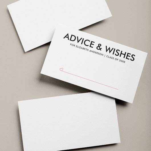 Schwarz-weiße Graduate Student Graduation Party Hinweiskarte