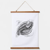 Schwarz-weiße grafische Wandkunst im Inneren (Vorderseite)