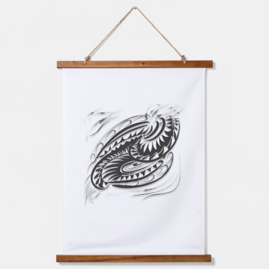 Schwarz-weiße grafische Wandkunst im Inneren (Vorderseite)