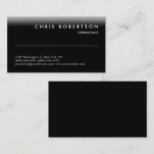 Schwarz-weiße Grau Trendy Charming Business Card Visitenkarte (Vorne/Hinten)
