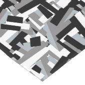 Schwarz-weiße graue Abstrakte geometrische Patches Kurzer Tischläufer (Ecke)