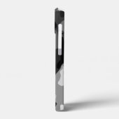 Schwarz-weiße Graue Camouflage Abstraktes Muster Case-Mate iPhone Hülle (Rückseite / Links)