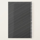 Schwarz-weiße graue Diagonalstreifen Planer (Rückseite)