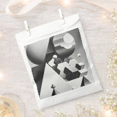 Schwarz-weiße graue geometrische Formen Geschenktütchen (Ausgeschnitten)