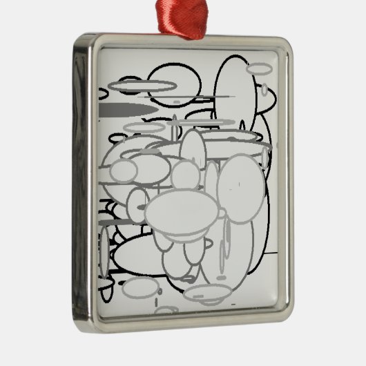 Schwarz-weiße graue Kreise, Digitale Kunst von Kin Ornament Aus Metall (Rechts)