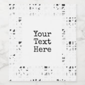 Schwarz-weiße graue Kunst, Druck 2 F/B Weinetikett (Einzelnes Label)