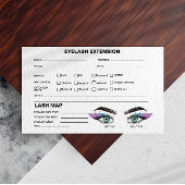 Schwarz-weiße Graue Lash Client Extension Map Visitenkarte