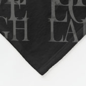 Schwarz-weiße Graue Live-Liebe Lachen Inspiration Fleecedecke (Ecke)