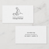 Schwarz-weiße graue Massage Therapie Masseuse Well Visitenkarte (Vorne/Hinten)