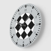 Schwarz-weiße Graue Racing Theme Wall Uhr (Winkel)