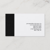 Schwarz-weiße graue Textur Moderne Visitenkarte (Rückseite)