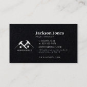 Schwarz-weiße Graue Zuhause-Reparaturwerkzeuge - V Visitenkarte (Rückseite)