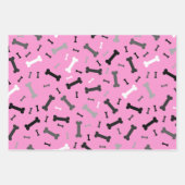 Schwarz-weiße Grauknochen Geschenkpapier Set (Vorderseite 3)