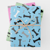 Schwarz-weiße Grauknochen Geschenkpapier Set (Beispiel)
