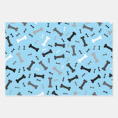Schwarz-weiße Grauknochen Geschenkpapier Set (Vorderseite)