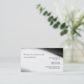 Schwarz-weiße Graumuster-Visitenkarte Visitenkarte (Stehend Vorderseite)