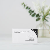 Schwarz-weiße Graumuster-Visitenkarte Visitenkarte (Stehend Vorderseite)