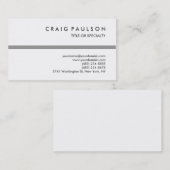 Schwarz-weiße Graustreifen-Beratergarte Visitenkarte (Vorne/Hinten)