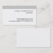 Schwarz-weiße Graustreifen-Visitenkarte Visitenkarte (Vorne/Hinten)