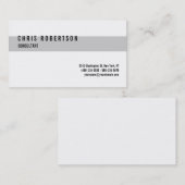 Schwarz-weiße Graustreifen-Visitenkarte Visitenkarte (Vorne/Hinten)