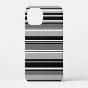 Schwarz-weiße Graustufen mit gemischtem Streifenmu Case-Mate iPhone Hülle