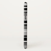 Schwarz-weiße Graustufen mit gemischtem Streifenmu Case-Mate iPhone Hülle (Hinten/Rechts)