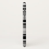 Schwarz-weiße Graustufen mit gemischtem Streifenmu Case-Mate iPhone Hülle (Hinten/Links)