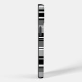 Schwarz-weiße Graustufen mit gemischtem Streifenmu Case-Mate iPhone Hülle (Rückseite / Rechts)