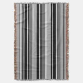 Schwarz-weiße Graustufen mit gemischtem Streifenmu Decke (Vorderseite Vertikal)