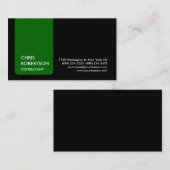 Schwarz-weiße Green Strip attraktive Visitenkarte (Vorne/Hinten)