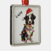 SCHWARZ-WEISSE GRENZÜBERSCHREITENDE KALTE CHRISTMA ORNAMENT AUS METALL (Rechts)