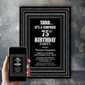 Schwarz-weiße Grenzübertrittsüberraschung 75. Gebu Einladung