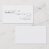 Schwarz-weiße Grüne Linie Attraktive Visitenkarte (Vorne/Hinten)