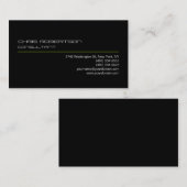 Schwarz-weiße Grüne Linie Attraktive Visitenkarte (Vorne/Hinten)