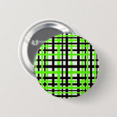 Schwarz-weiße, grüne Streifen Button (Vorne & Hinten)