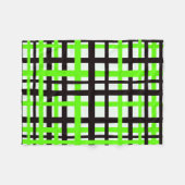 Schwarz-weiße, grüne Streifen Fleecedecke (Vorderseite (Horizontal))