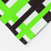 Schwarz-weiße, grüne Streifen Fleecedecke (Ecke)