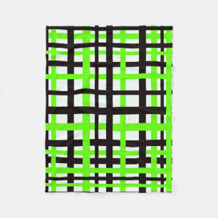 Schwarz-weiße, grüne Streifen Fleecedecke