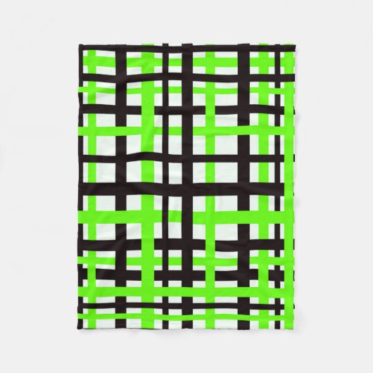 Schwarz-weiße, grüne Streifen Fleecedecke (Vorderseite)