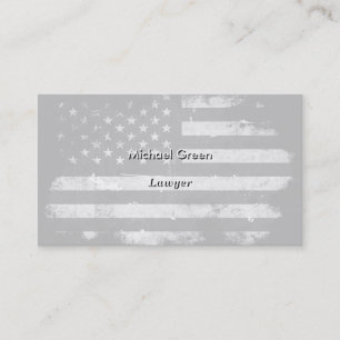 Schwarz-weiße Grunge-amerikanische Flagge Visitenkarte