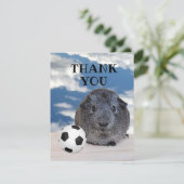 Schwarz-weiße Guinea des Party Schweineball Dankeskarte (Stehend Vorderseite)