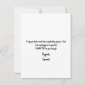 Schwarz-weiße Guinea des Party Schweineball Dankeskarte (Rückseite)